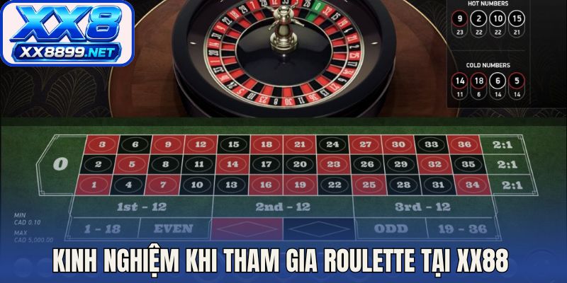Kinh nghiệm khi tham gia roulette tại XX88 từ cao thủ